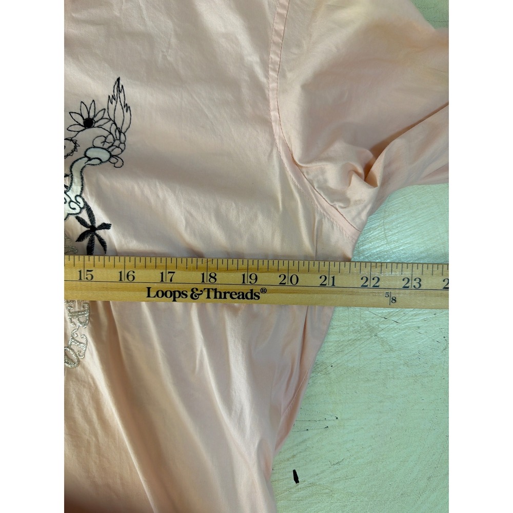 Energie Gold Button Up Shirt Mens L Pink Dia de los Muertos Skull Y2K - Picture 9 of 9